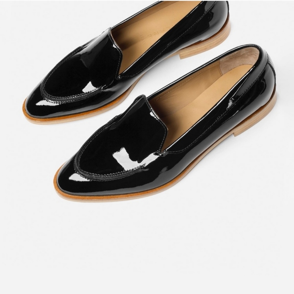 Everlane Black Patent Leather Loafers